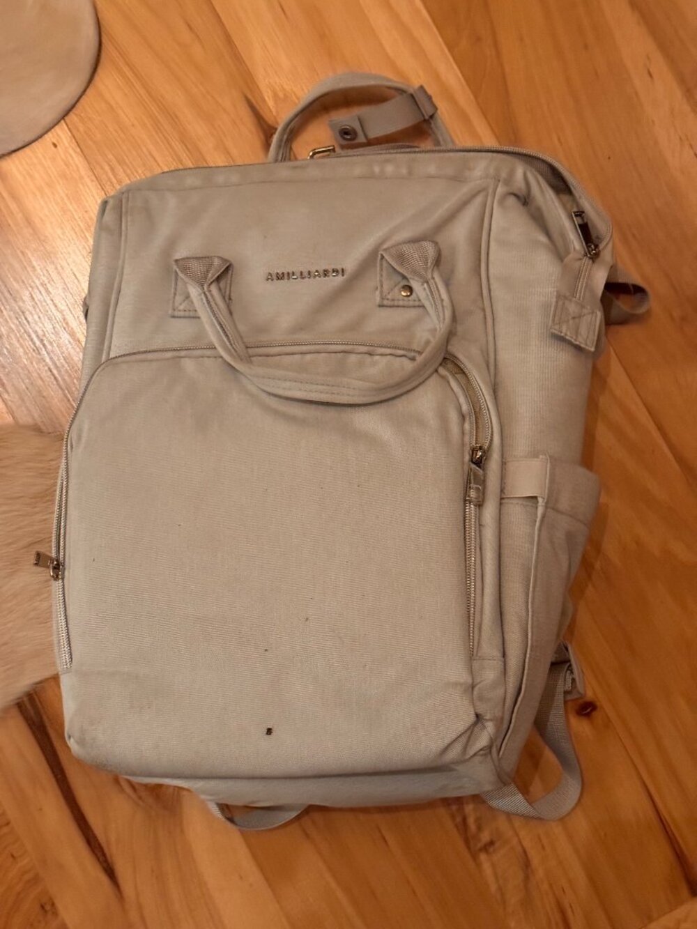 New Amilliardi Gray Insulated Diaper Backpack
